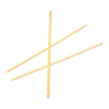Imagem de Conjunto de ganchos de crochê tunisino de ponta dupla, 3 unidades, tamanho sortido, antiderrapante, agulhas de costura de tricô de bambu para artesãos, entusiastas artesanais