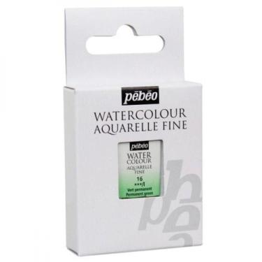 Imagem de Tinta Aquarela Pébéo em Pastilha 16 Verde Permanente - Pebeo