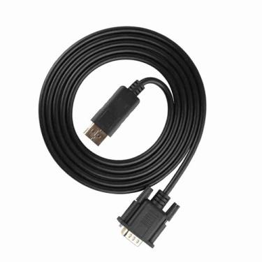 Imagem de Dioche Adaptador de Cabo DisplayPort para VGA Conectores Banhados a Ouro de 1,8 M de Transmissão de Vídeo e áudio HD 1080p para PC Laptop para Monitor Projetor HDTV Preto