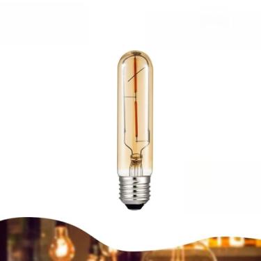 Imagem de Lâmpada LED retrô com filamento E27 de dupla voltagem 2200K ST64 G80 T45 T125 T185 2W 4W Lâmpada decorativa (Modelos T125 | Kit 1)
