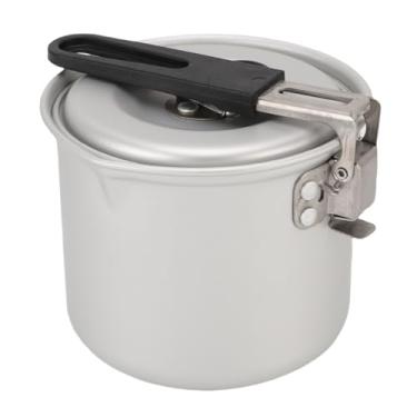 Imagem de AUNMAS Pote de Acampamento, Pote de Leite Pequeno de Alumínio Com Tampa e Alça Dobrável para Cozinhar Ao Ar Livre, Mini Panela de Aquecimento Rápido Ideal para Caminhadas e Mochila