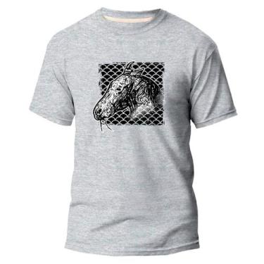 Imagem de Camiseta Algodão Premium Estampa Digital Cavalo Rustico Dtf - Pavesi, 