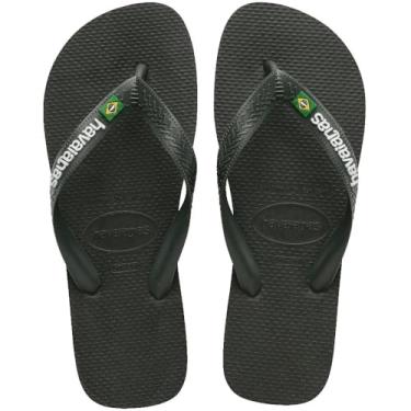 Imagem de Chinelo Havaianas Top Brasil logo Bandeirinha Original Masculino Feminina Infantil / 37/38 / Verde Olive