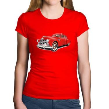 Imagem de Baby Look Algodão Retro Classic Red Car - Foca na Moda, Vermelho, G