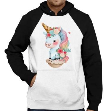 Imagem de Moletom Unicórnio Bebê - Foca na Moda, Branco, Preto, PP
