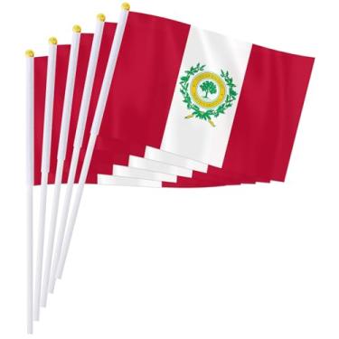 Imagem de PTEROSAUR Conjunto de bandeiras portáteis Raleigh City, 14 x 20 cm, mini bandeira Raleigh para desfiles, festas, celebrações e decoração de casa (pacote com 100)