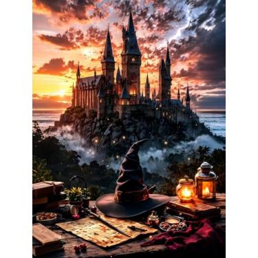 Imagem de PSCH Kit de pintura por números para adultos - kits de pintura por números, pintura por números para presente decoração de parede de casa 40,6 x 50,8 cm