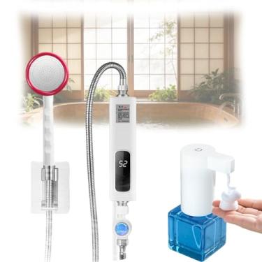 Imagem de Aquecedor De áGua PortáTil, Mini Aquecedor EléTrico InstantâNeo,Com Dispensador De Sabonete LíQuido Para Rv,Cozinhas E Banheiros Em Andares Superiores