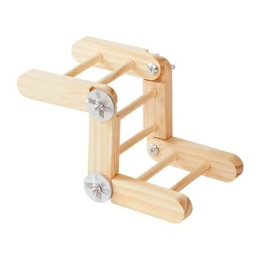 Imagem de WeiLaiKeQi Escada/Ponte para Pássaros para Gaiola, Acessório Divertido para Animais de Estimação, Ginásio de Madeira para Brincar, Ornamento de