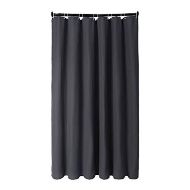 Imagem de Cortina de Banheiro 6x6 Pés com 12 Olhos Metal e Gancho em Tecido Waffle Weave Decorativa Lavável à Máquina Peso Pesado Secagem Rápida Anti-Desbotamento Anti-Corrosão Reforçados Estrutura Estável