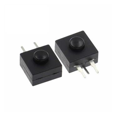 Imagem de 10 peças de farol lanterna interruptor lateral 12 x 12 mm CC 30 V 1 A 3 pinos pés retos interruptor de botão liga/desliga