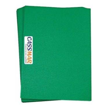 Imagem de Capa Para Encadernação A4 Verde Bandeira Couro Pp 0,30 100un - Cassmar