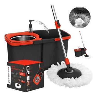 Imagem de Mop Balde Spin Mob 360 Com 2 Refis De Esfregão E Dispenser - Powermaid