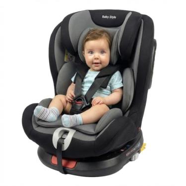Imagem de Cadeira de Carro Auto Bebê com Isofix Top Tether Rotação 360 Graus 0 a 36kg Grupos 0 1 2 3 Giratória Proteção Lateral SPS INMETRO (Cinza)