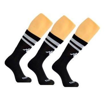 Imagem de Kit 3 pares meias kappa cano super alto, Preto, 38-43
