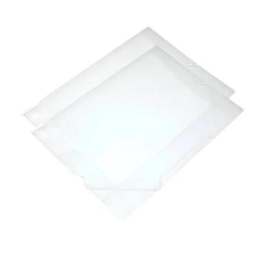 Imagem de Kit 2 Pastas Plástica Escolar Transparente com Elástico Boa - Polibras