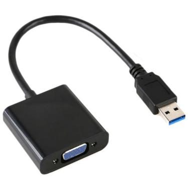 Imagem de Cabo Adaptador Conversor USB 3.0 P/ VGA Fêmea AD-902E JC-USB-VGA