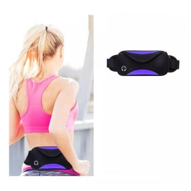 Imagem de Cinta Pochete Impermeável 2 Bolsos Roxa CRS-1304 - Caerus