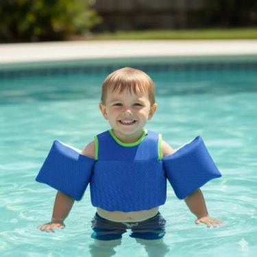 Imagem de Boia Colete SalvaVidas Infantil Flutuador Não Fura Até 25kg Kids Segur