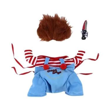 Imagem de Fantasia De Halloween Para Animais De Estimação Bloody Doll Com Faca, 