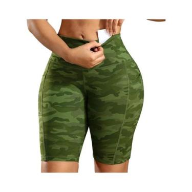 Imagem de Shorts Femininos De Treino Com Efeito Levanta Bumbum, Cor Sólida, 3 Bo