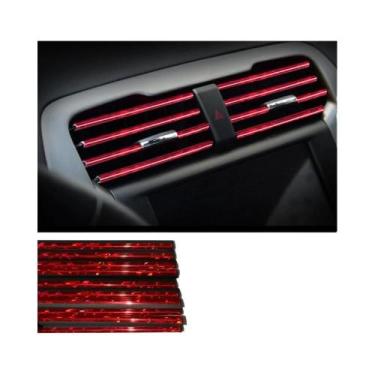 Imagem de Tiras Decorativas Cromadas Coloridas Para Grelhas De Ventilação De Car
