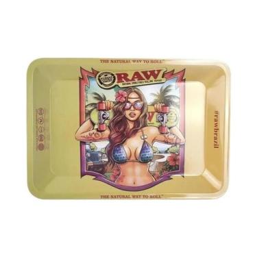 Imagem de Bandeja De Armazenamento De Metal 18x12,5cm Para Cigarros E Ervas, Ace