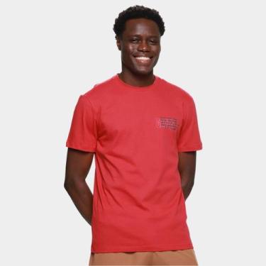 Imagem de Camiseta Calvin Klein Ny Address Masculina, Vermelho, M