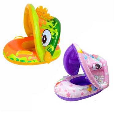 Imagem de Boia Infantil Com Proteção Solar Cobertura Bote Bebe Piscina - SUMER V
