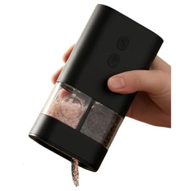 Imagem de Moedor Tempero Elétrico Automático 2 em 1 USB Recarregável Ajustável LED Baixo Ruído 70ml