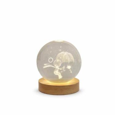 Imagem de Luminária Globo de Cristal Base Média 8cm Decorativa para Sala Quarto 