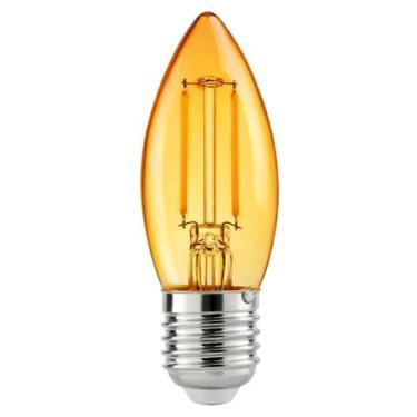 Imagem de Lâmpada Filamento Led Retrô Vela Âmbar 2200K E27 2W Bivolt - Avant