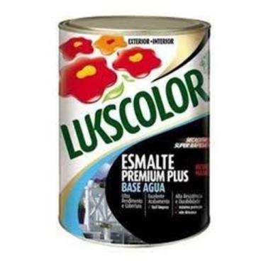 Imagem de Tinta Esmalte Fosco Base Água Preto 900ml Lukscolor - Esmaltado