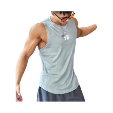 Imagem de Camiseta Regata Masculina De Malha Sem Mangas Para Academia, Verão, Al