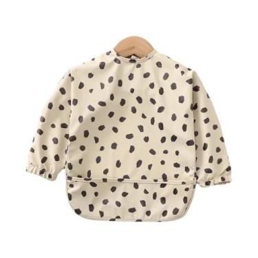 Imagem de Babador Impermeável De Manga Longa Para Crianças Com Bolso, Avental De