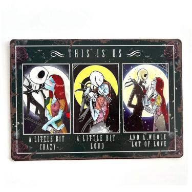 Imagem de Decoração de parede Iron Tin Nightmare Before Christmas 20x30 cm