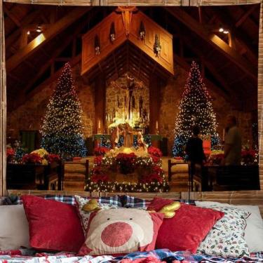 Imagem de Microtecido de parede de árvore de Natal para tapeçaria 200x150cm - yi