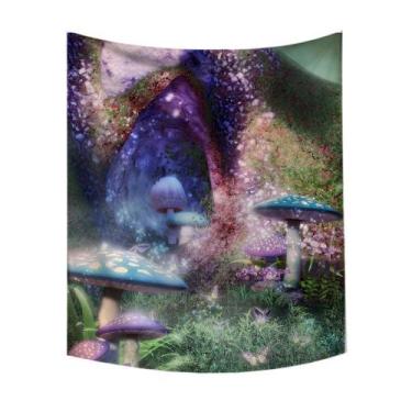 Imagem de Estética de sala de parede Tapestry Dream Mushroom 150x130cm - yiweisa