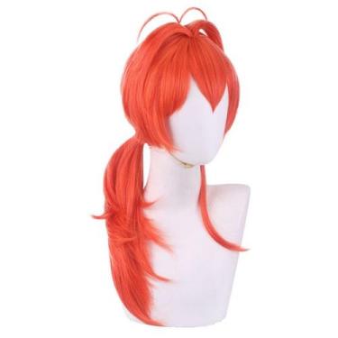 Imagem de A peruca de cosplay Genshins Impacts dilui o cabelo sintético em 60 cm