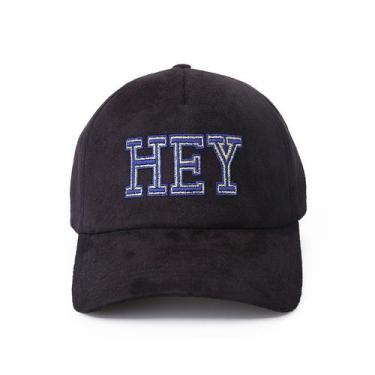 Imagem de Boné de beisebol bordado em poliéster HEY Letter unissex - Yiweisai