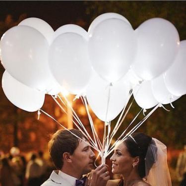 Imagem de Balões de casamento com iluminação LED de 12 polegadas, 50 unidades co