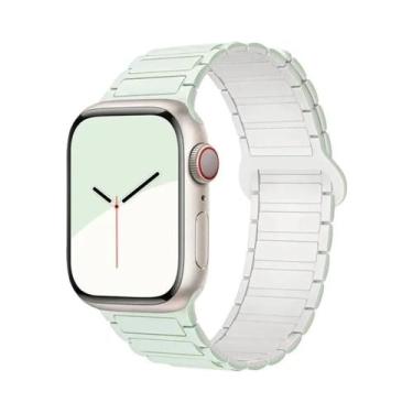 Imagem de Pulseira De Silicone Magnética Para Apple Watch De 40mm, 44mm, 45mm, 4