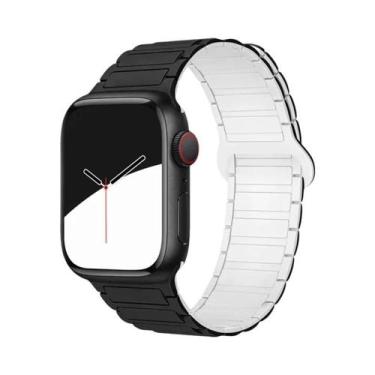 Imagem de Pulseira De Silicone Magnética Para Apple Watch De 40mm, 44mm, 45mm, 4