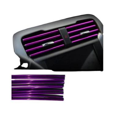 Imagem de Tiras Decorativas Cromadas Coloridas Para Grelhas De Ventilação De Car