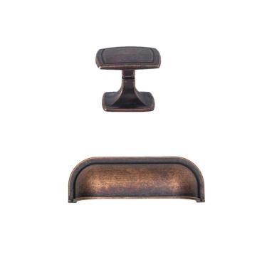 Imagem de Kit Puxadores 4 Unidades Decoração Móveis Gavetas Armarios