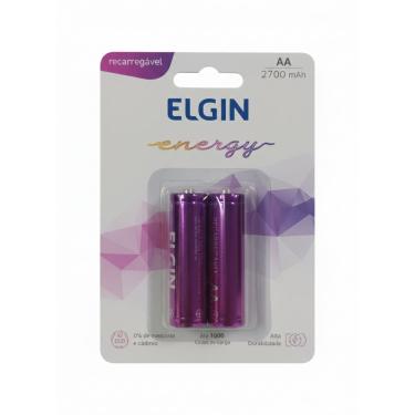 Imagem de Pilha AA Elgin Recarregável 2700mAh Cartela com 2 Unidades