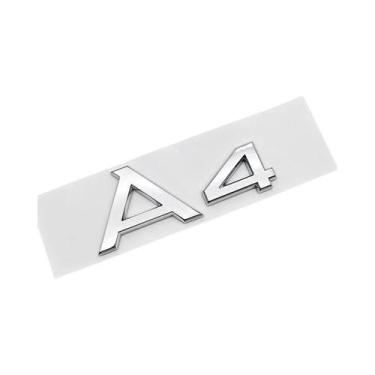 Imagem de Adesivo De Logo 3D Cromado Preto Para Audi A4 A5 A6 TFSI, Emblema Para