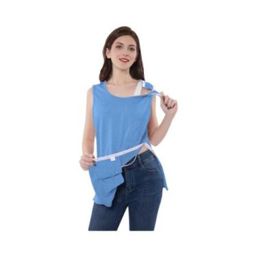 Imagem de Colete De Recuperação Pós-Mastectomia Com Bolsos Para Drenagem, Abotoa