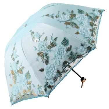 Imagem de Guarda-sol de renda Honeystore Bridal Shower Wedding Blue