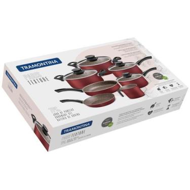 Imagem de Jogo de Panelas 7 Pcs Antiaderente Paris Vermelho Tramontina, Vermelho